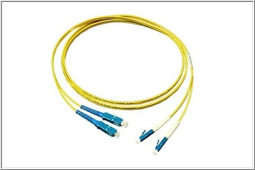 Kabllo fibër optike GoodConnections Alcasa LW-905LS, OS2 single-mode, 5 m, 2x LC në 2x SC, e verdhë/blu