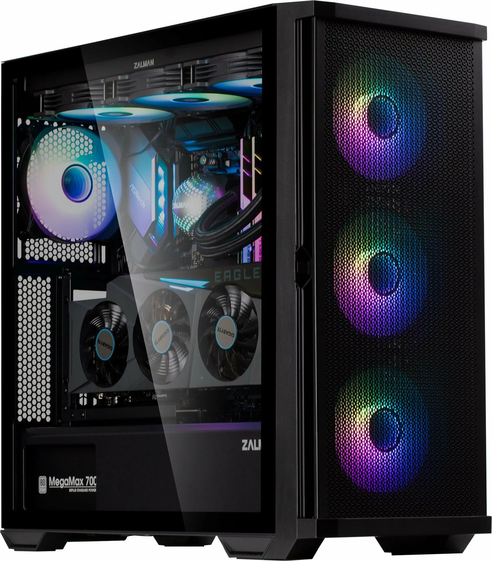 Kasë Zalman Z10 Duo Midi Tower për ATX/mATX/Mini-ITX, 2x2.5" + 2x3.5", 2xUSB 3.0, USB-C, pa PSU, e zezë