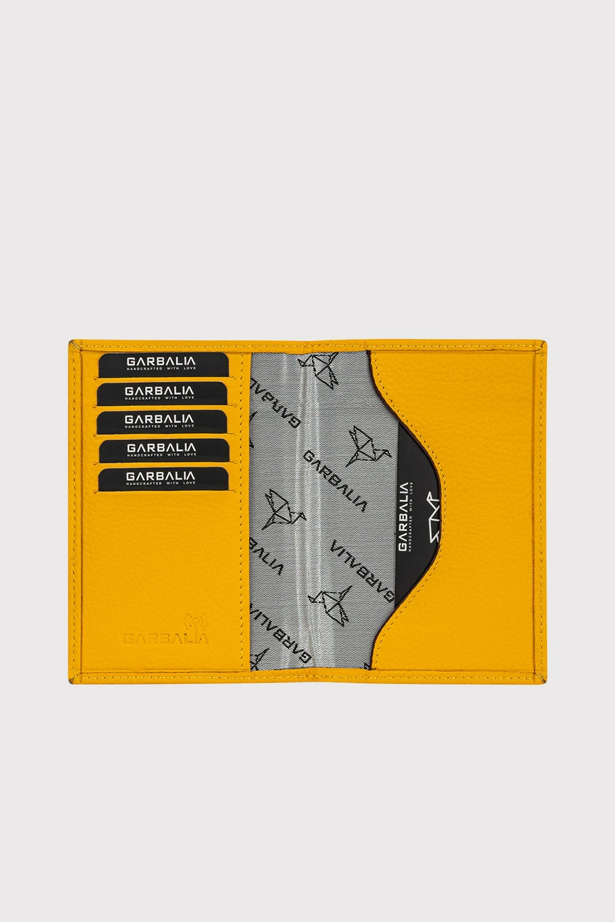 Portofol uniseks, lëkurë natyrale, ngjyrë mustard, Zoozie Bags, Passcase