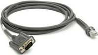 Kabllo Zebra CBA-R08-S07ZBR, RS232 në DB9, 2.1336 m, gri