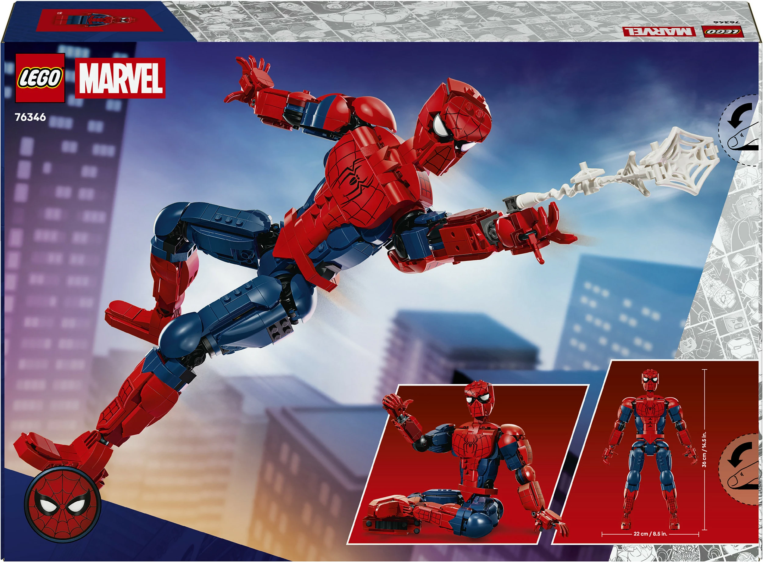 Set ndërtimi LEGO Marvel 76346 Spider-Man, 813 copë, 12+, shumëngjyrësh