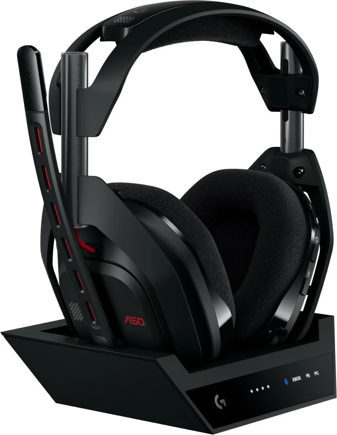 Kufje gaming Logitech Astro A50 LIGHTSPEED wireless me bazë, e zezë
