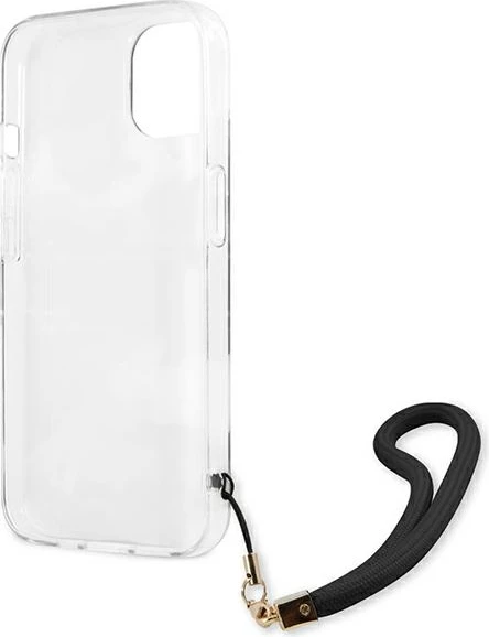 Mbështjellës Guess GUHCP13SKCABBK për iPhone 13 mini 5.4", hardcase, Camo Strap Collection, i zi