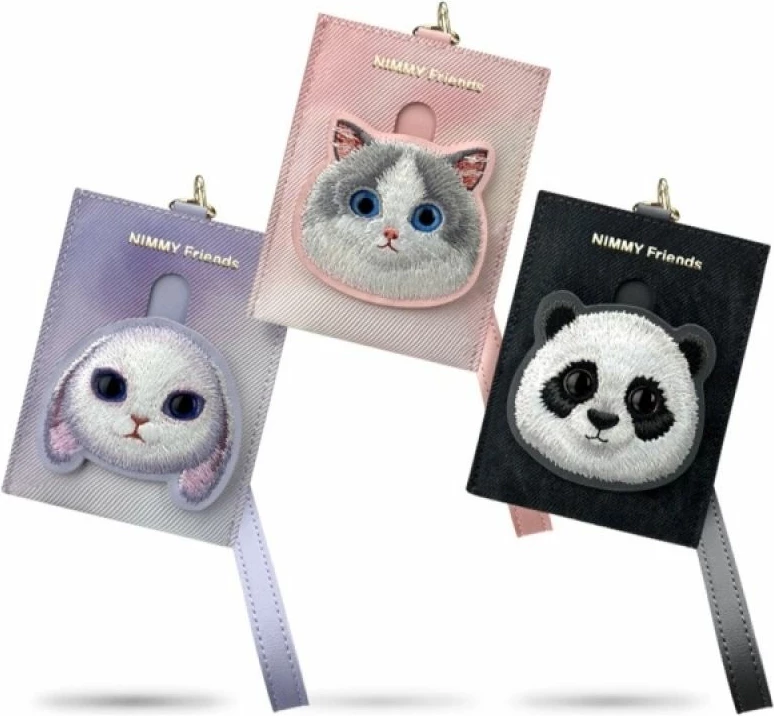 Portofol kartelash Nimmy Big Eyed Pet 2.0 Cat, rozë