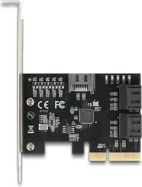 Kartë zgjerimi PCIe DeLOCK 90890, 5x SATA 6Gb/s, low-profile, e zezë