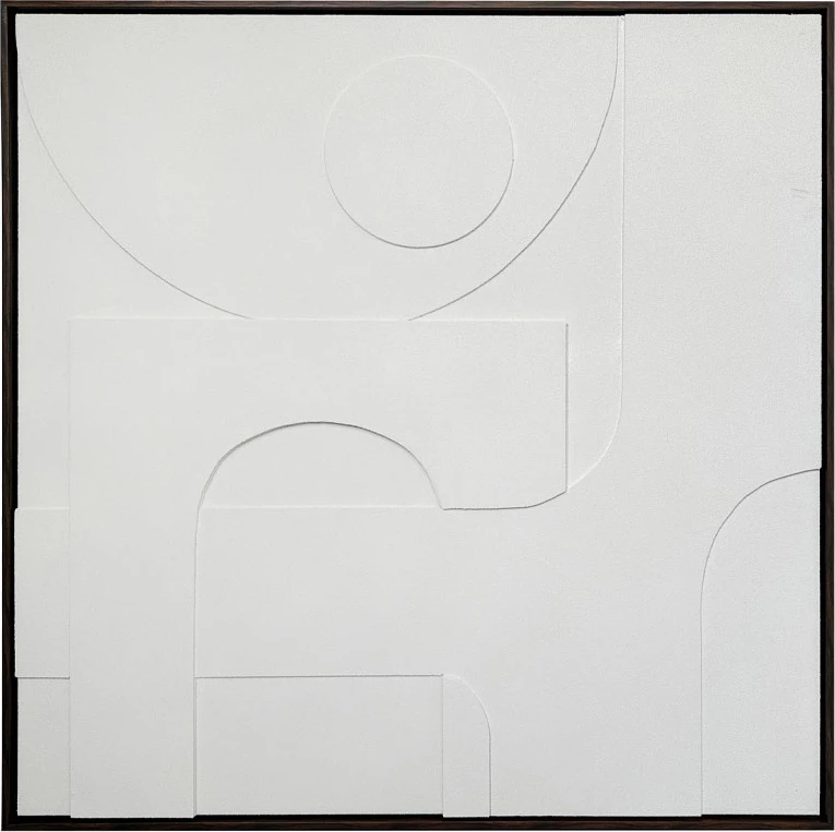 Pikturë dekorative CALMA me kornizë, kanavacë, ngjyrë bezhë, 102.6x4.3x102.6cm