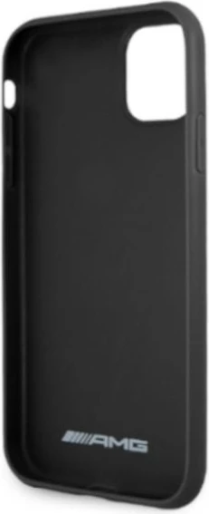 Mbështjellës Mercedes AMG Debossed Lines për iPhone 11 6.1", lëkurë, zi