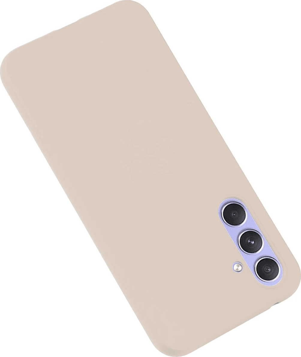 Mbështjellës Goospery Soft Feeling Silicone për Samsung Galaxy A34, bezhë
