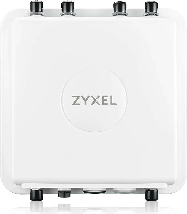 Pikë aksesi Wi‑Fi 6 e jashtme, Zyxel WAX655E (WAX655E-EU0101F), 4x4 AX5400 dual-band, port 2.5GbE PoE, IP67, antena të jashtme, e bardhë, me set montimi