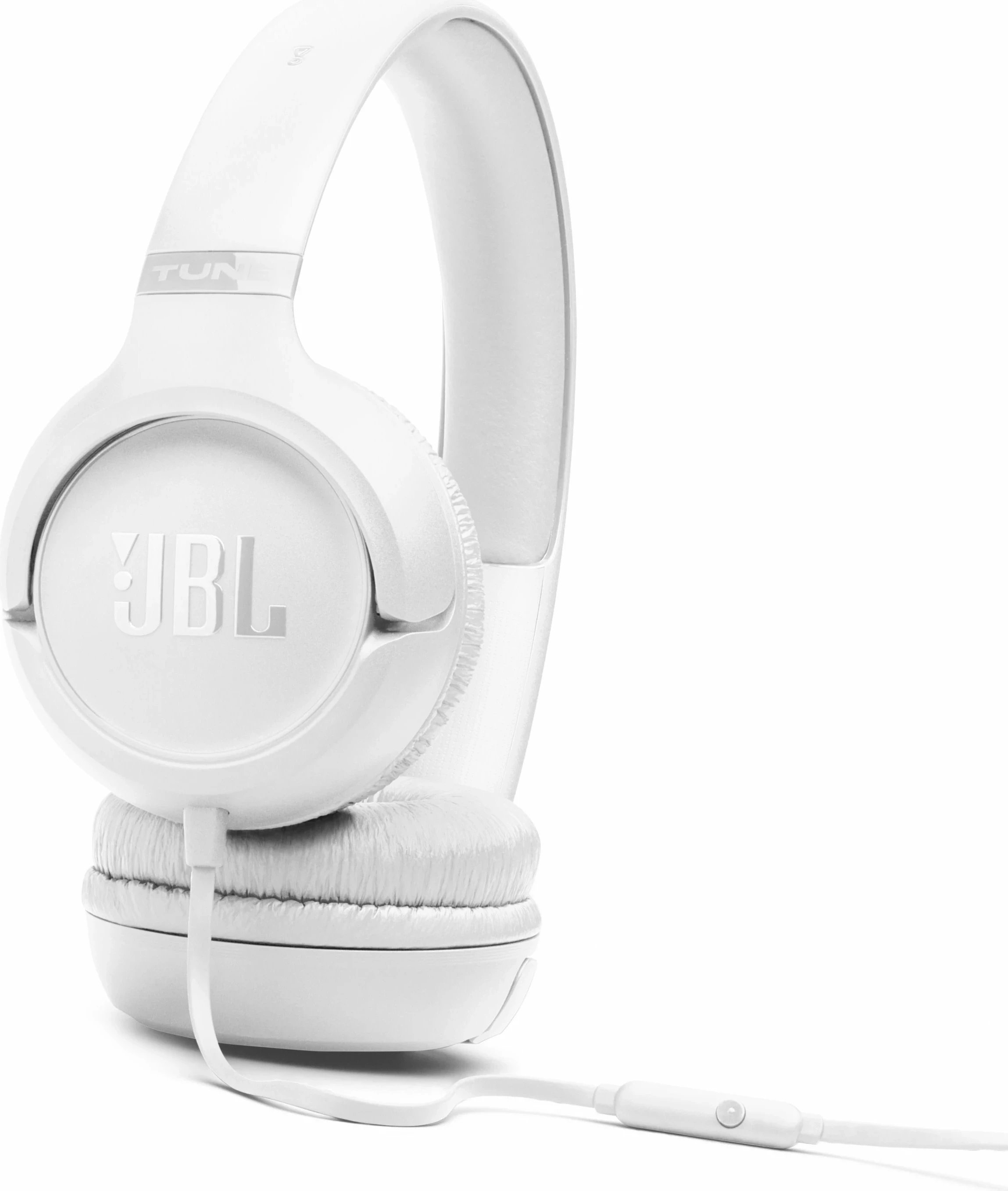 Kufje JBL Tune 530 Wired, 3.5 mm AUX, me mikrofon, të palosshme, të bardha