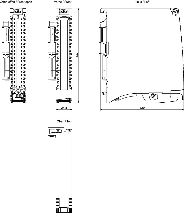Modul hyrjesh digjitale Siemens SIMATIC S7-1500 6ES75211BL100AA0, DI 32x 24VDC, gri