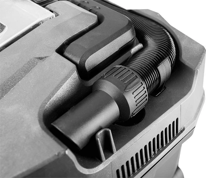 Fshesë industriale me bateri Graphite 58GE105 10L HEPA, funksion fryrjeje, punë e thatë/e lagësht, zi/gri