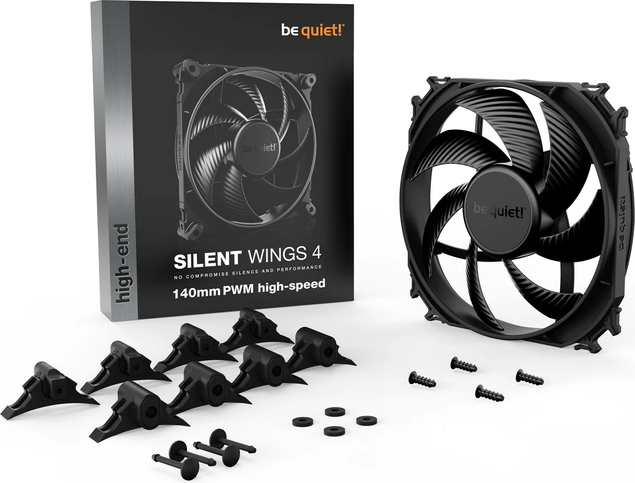 Kasë ventilator BE QUIET! Silent Wings 4, 140mm, PWM, i zi