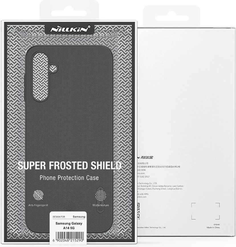 Mbështjellës Nillkin Super Frosted Shield për Samsung Galaxy A14 5G / Galaxy A14, i zi