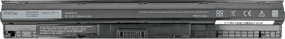 Bateri laptop Mitsu BC/DE-15 për Dell Inspiron 15 3451, 2200 mAh, 14.8V, 4 qeliza