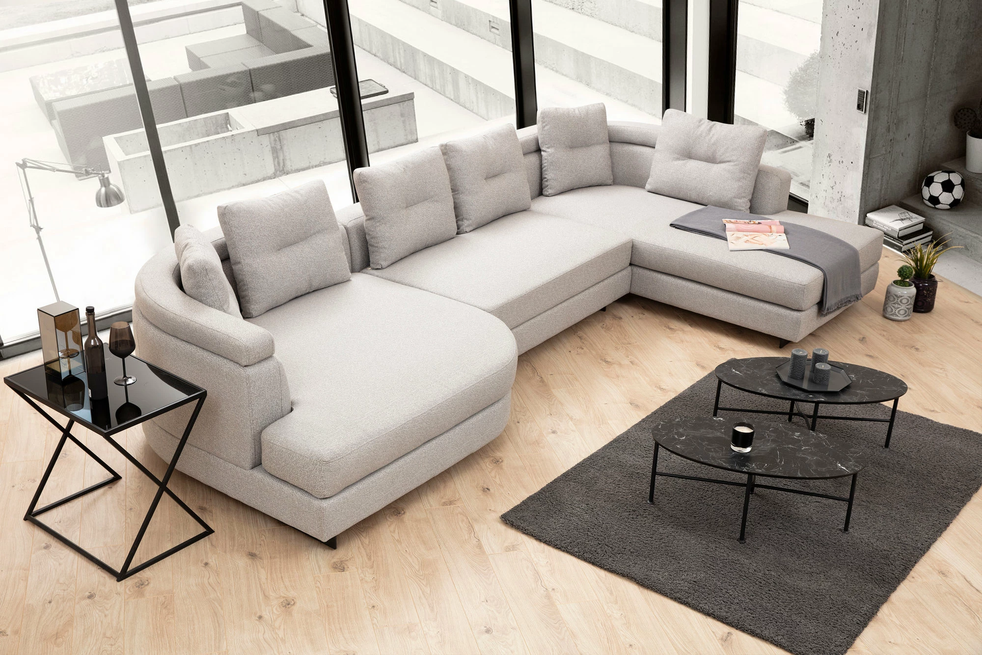 Këndare Padova, ngjyrë gri e çelët, Atelier del Sofa