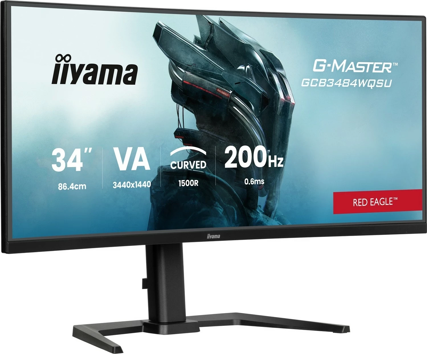 Monitor gaming iiyama G-Master GCB3484WQSU-B2, 34" UWQHD, 200Hz, VA i lakuar, i zi