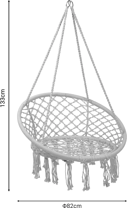 Karrige varëse Eventful litar bezhë 82x82x133cm