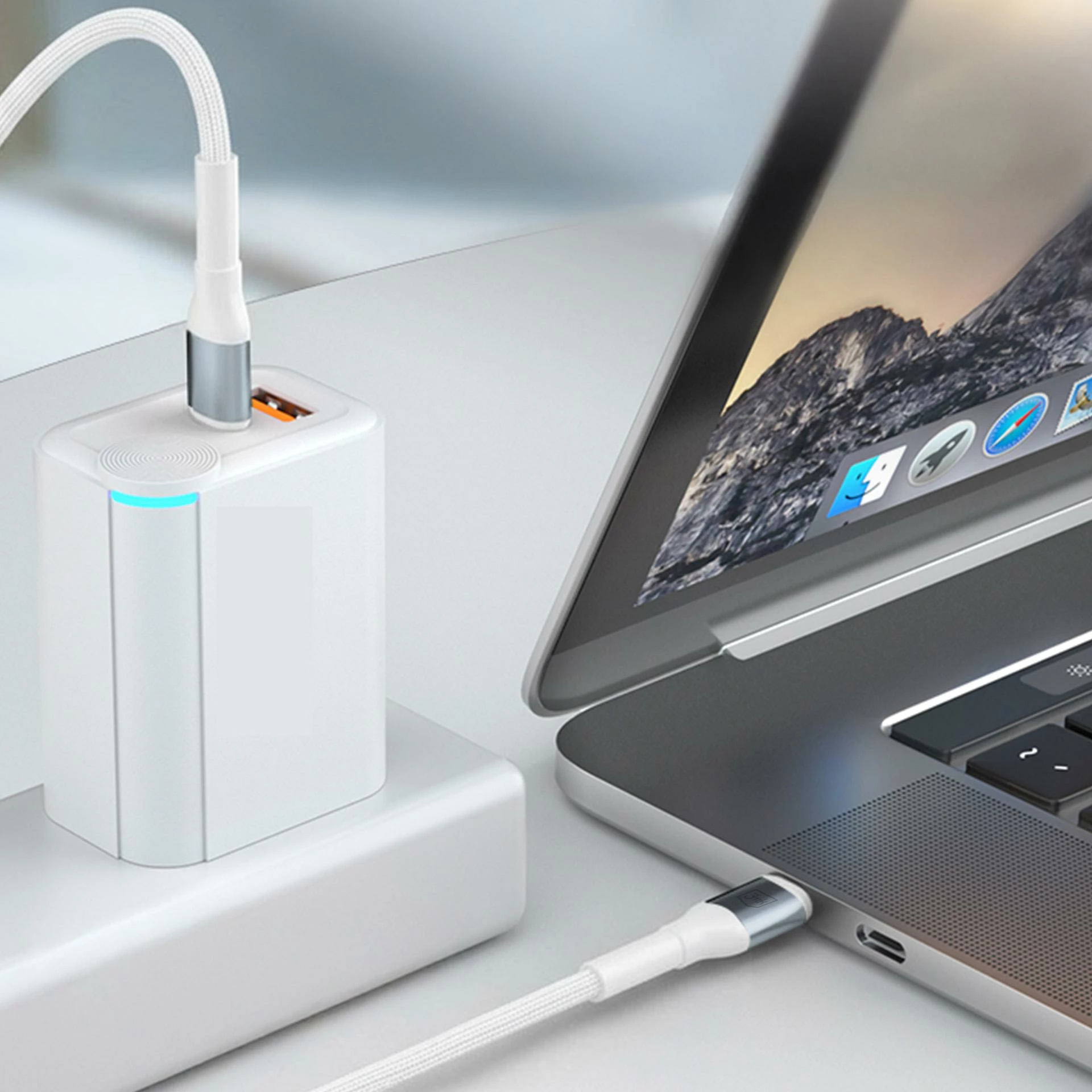 Kabl USB-C në Lightning 3mk Hyper Cable N-SERIES 2 m, PD 3.0 27W, e bardhë