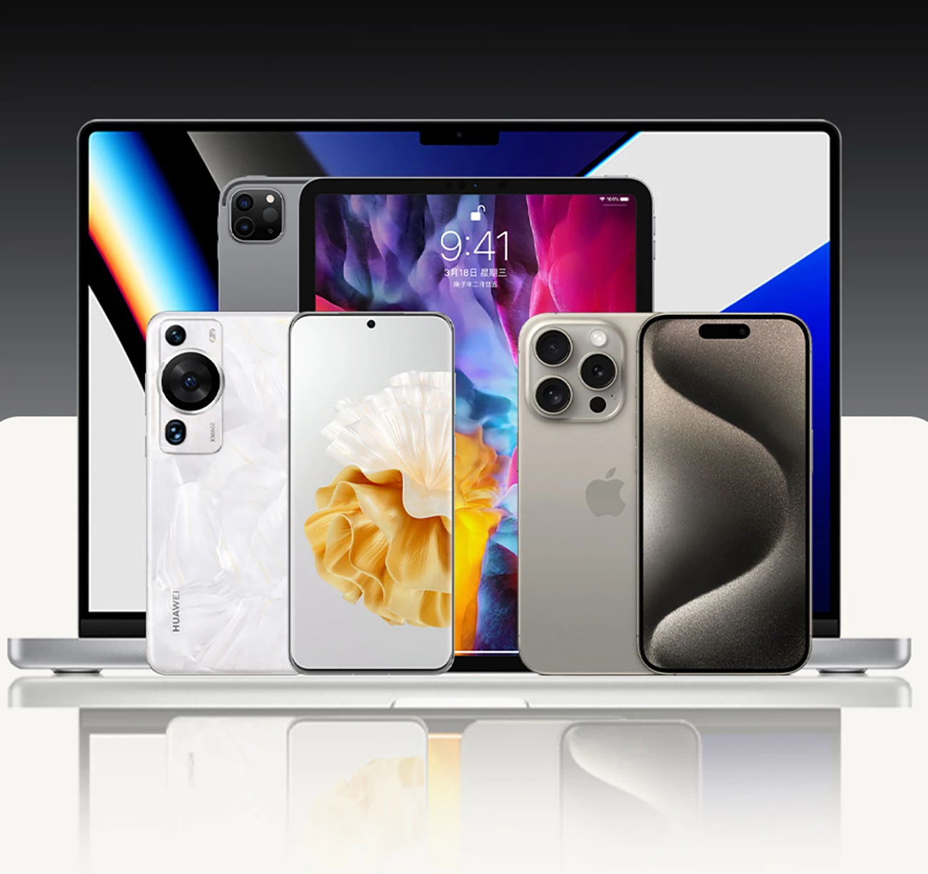 Kabllo 4-në-1 Dudao L20 Pro, 1.5m, 65W, USB-A/USB-C në Lightning/USB-C, e zezë