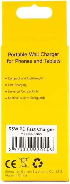 Karikues Ulefone UF-CHAR-33WR 33W USB-C (PD/QC), i zi