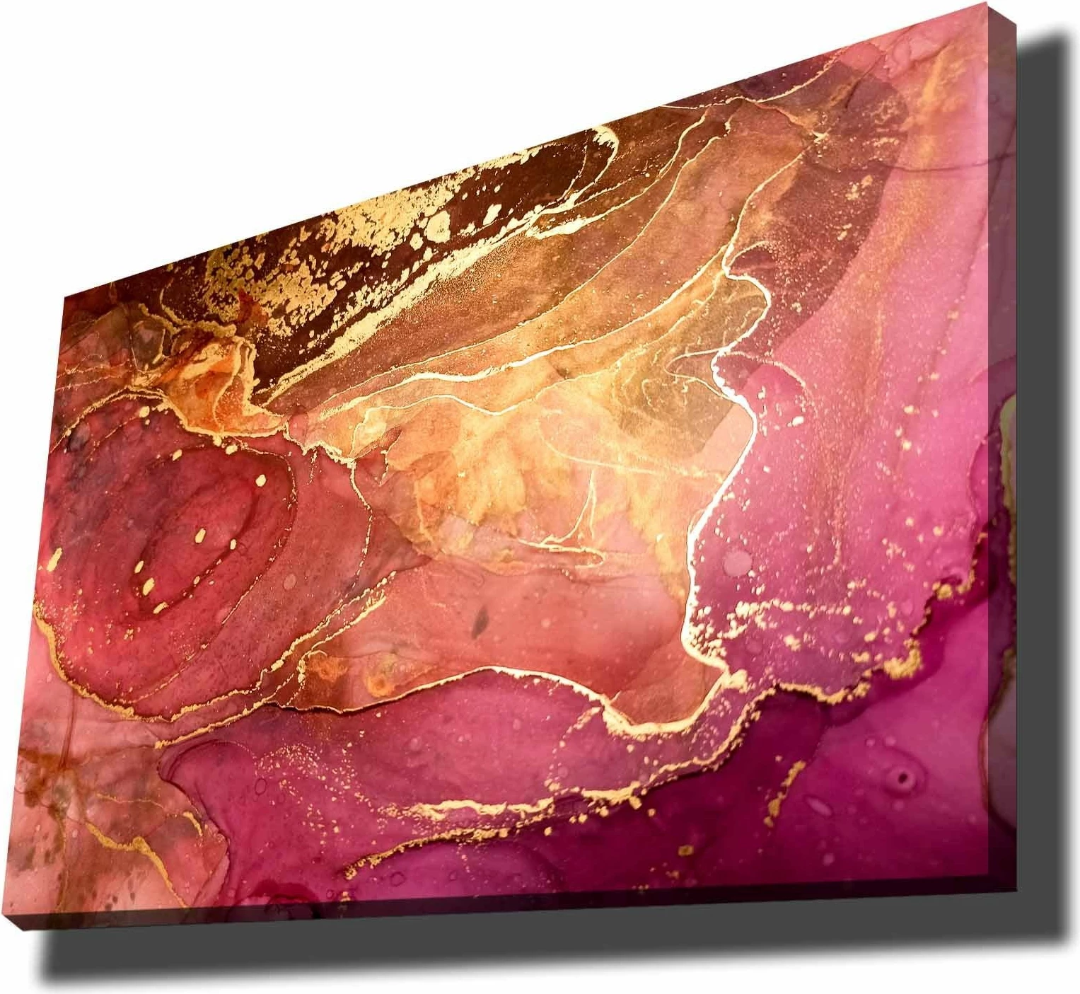 Pikturë dekorative në kanavacë, ngjyrë rozë dhe ar, Wallity 70100NISC-031, 70x100cm