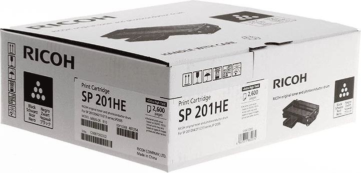 Toner Ricoh SP 201HE 407254 2600 faqe XL, zi