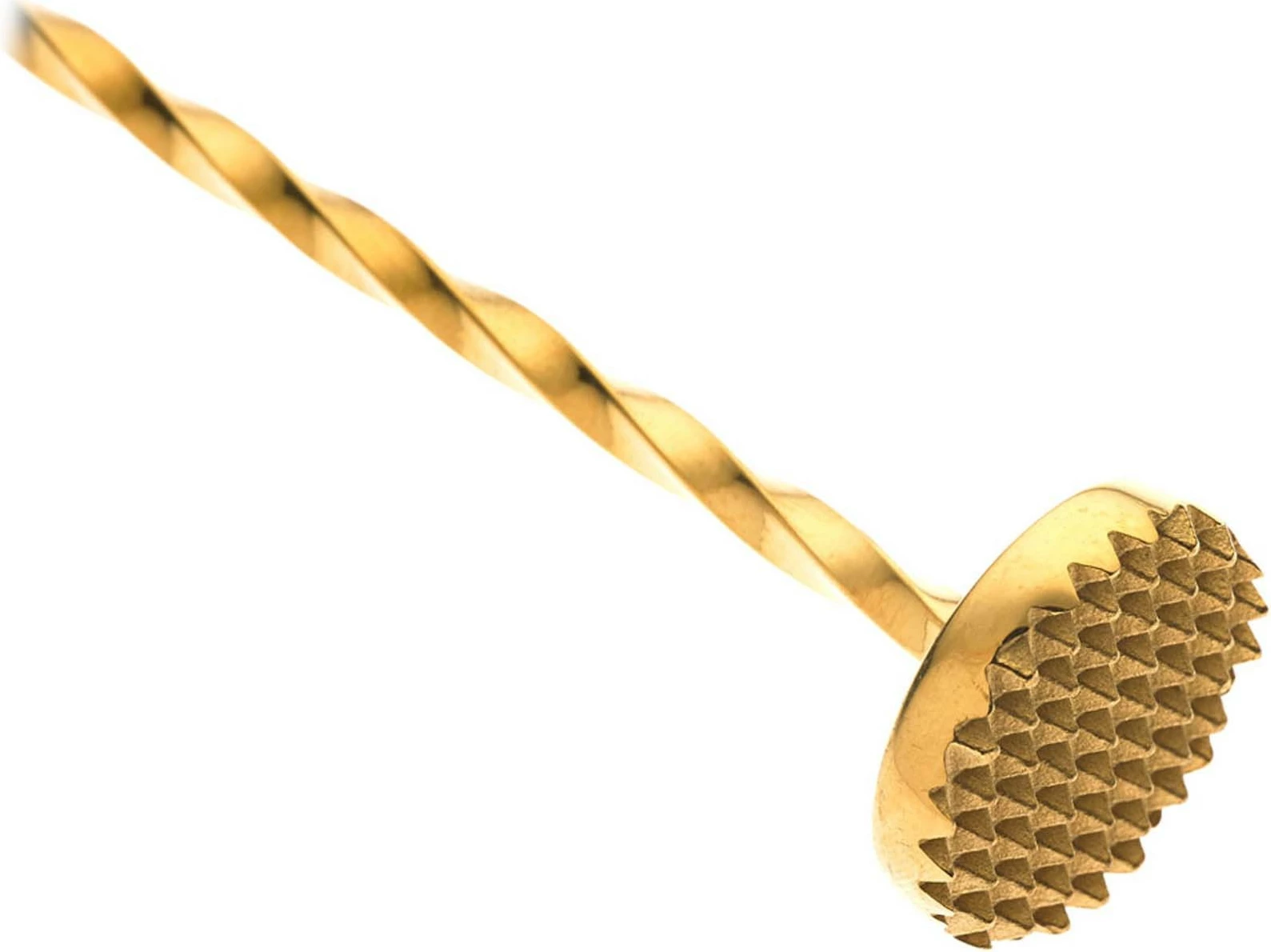 Lugë bari me muddler, BarFly, 300 mm, çelik inox 18/8, e veshur me ar, e artë