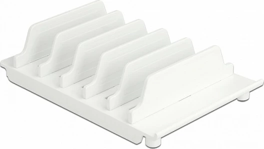 Mbajtëse për 6 tabletë ose celularë DeLOCK, plastike, 145 x 95 x 35 mm, e bardhë