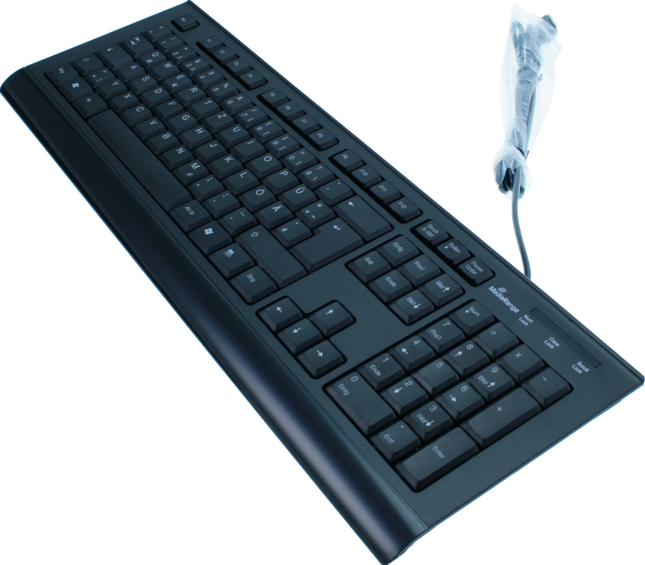 Tastierë MEDIARANGE Standard Keyboard, USB 2.0, Full-size QWERTZ, e zezë