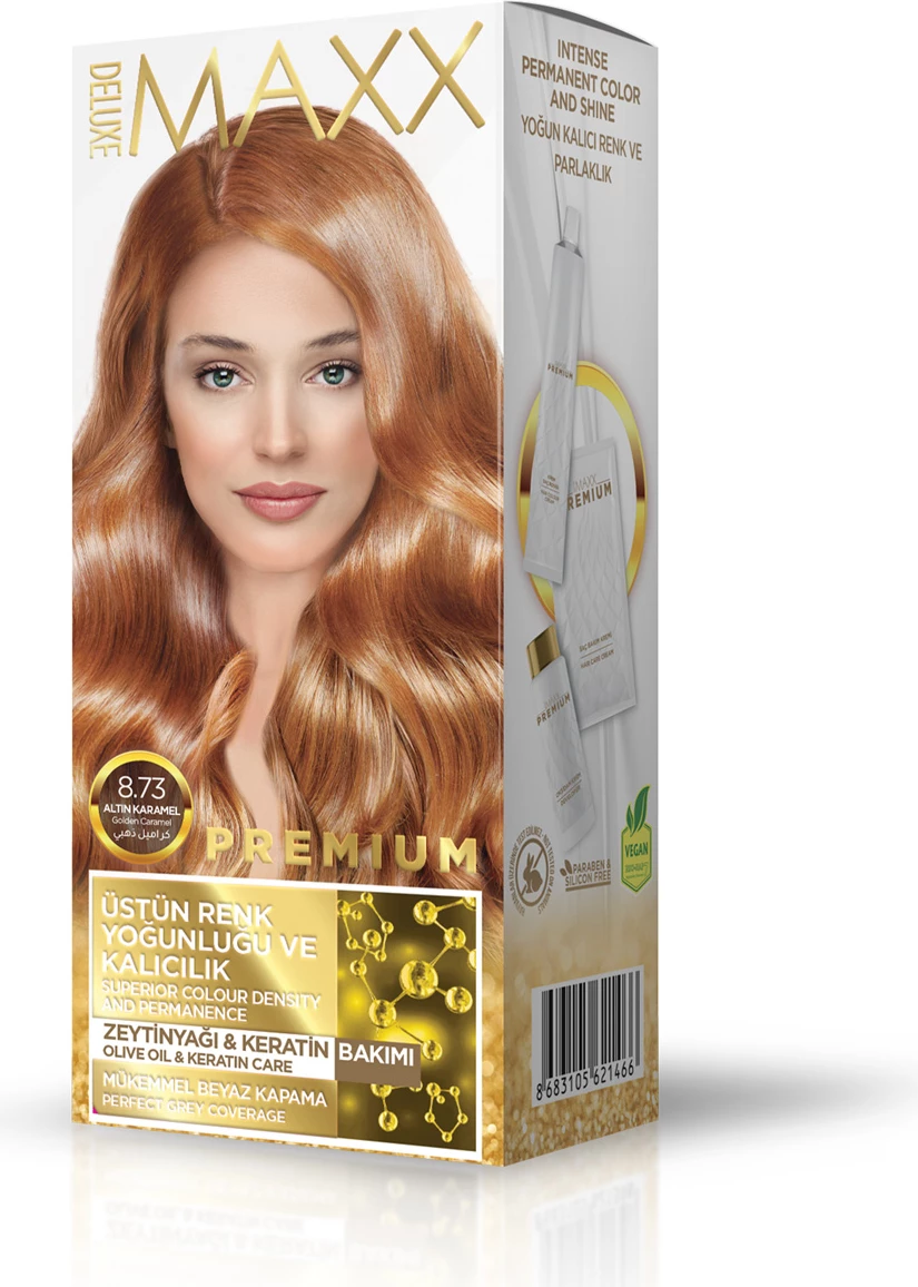 Ngjyrë për flokë PREMIUM 8.73 Gold Caramel, 50 ml