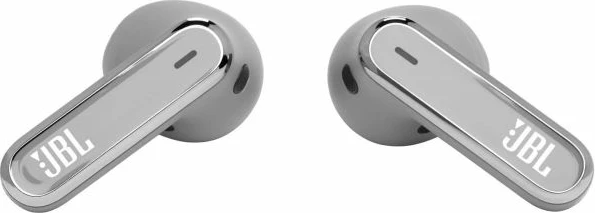 Kufje JBL Live Flex BT5.3, True Wireless, ANC, mikrofon, 40 orë, karikim pa kabllo, IP54, argjendta
