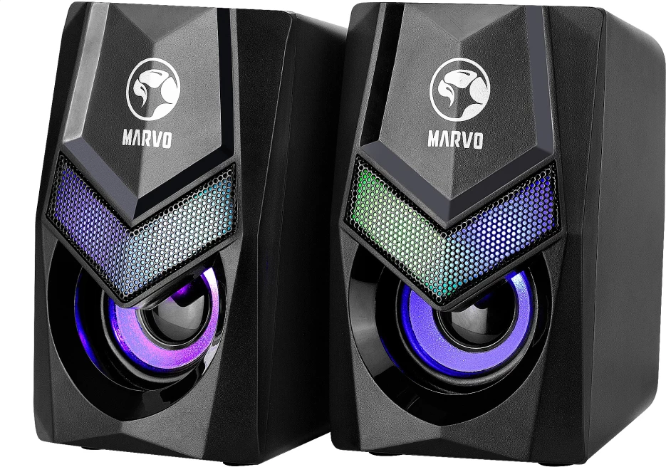 Altoparlantë Marvo SG-118 2.0 RGB, USB/AUX, 2x3W, zi