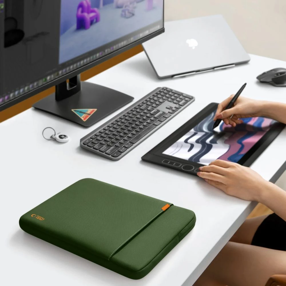 Çantë laptopi Tech-Protect Defender 15-16", jeshile, 1 copë