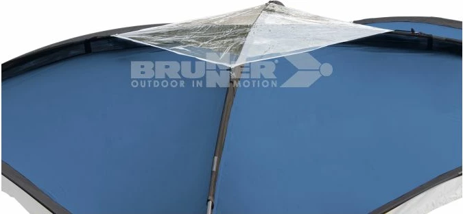 Paviljon kampingu BRUNNER Medusa II 0102034N.C30 300x300 cm, 2 mure anësore + çantë ruajtjeje, jeshile