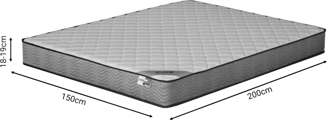 Dyshek Frezio me susta xhepi, paketim roll, dy anësor, 18-19cm, 150x200cm