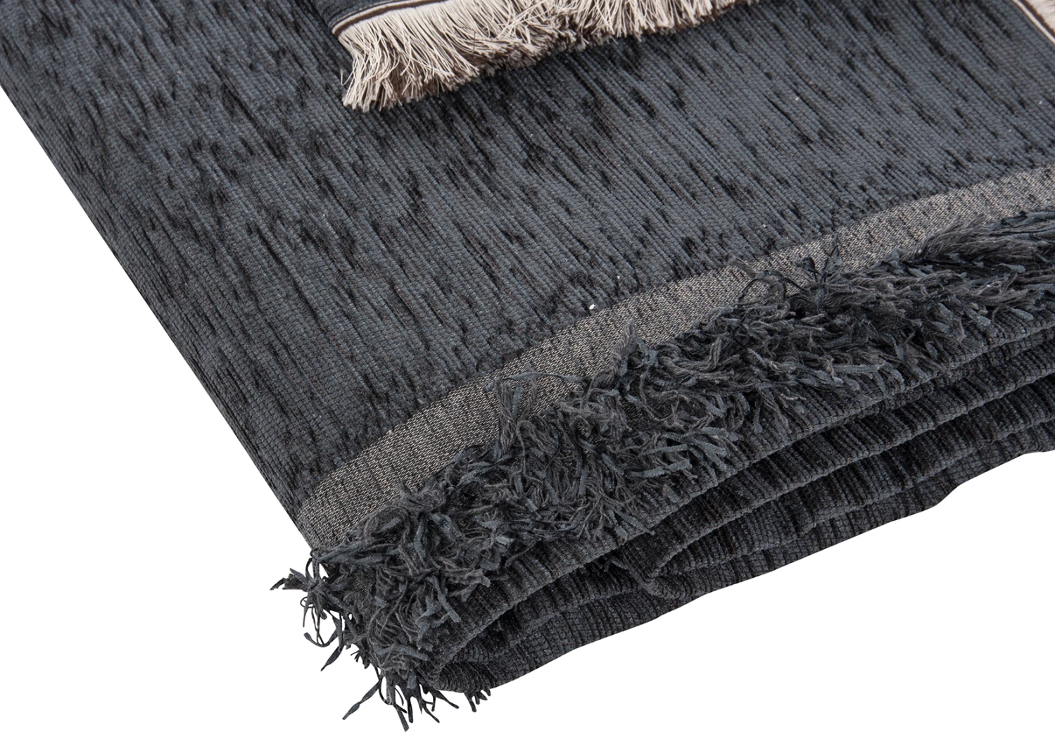 Mbulesë divani me franja DREAMTOPIA FH12165.09 ngjyrë blu e errët 295x170 cm