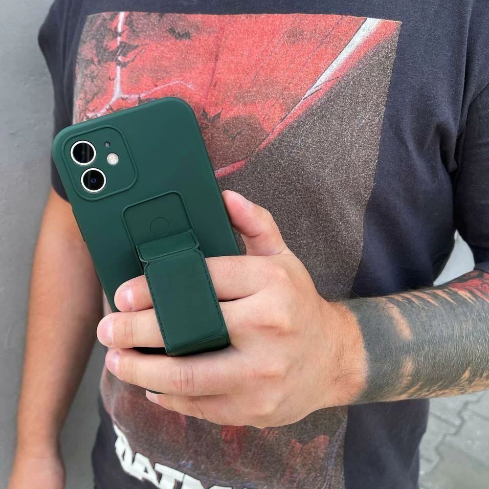 Mbështjellës Wozinsky Kickstand Case për iPhone 13, silikon, i kuq