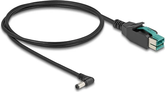 Kabllo PoweredUSB DeLOCK 12 V në DC 5.5 x 2.1 mm, 1 m, e zezë