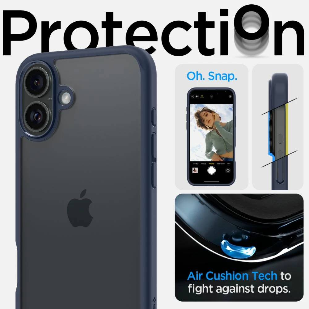 Mbështjellës Spigen Ultra Hybrid MagSafe për iPhone 16, Blu