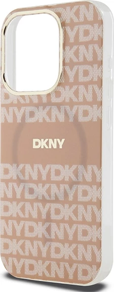Mbështjellës DKNY IML Mono & Stripe MagSafe për iPhone 14 Pro, rozë