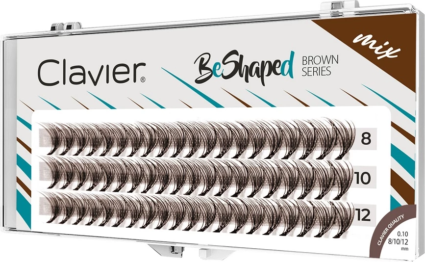 Grumbuj qerpikësh për femra Clavier BeShaped Brown Curl B 10D Mix 8/10/12mm