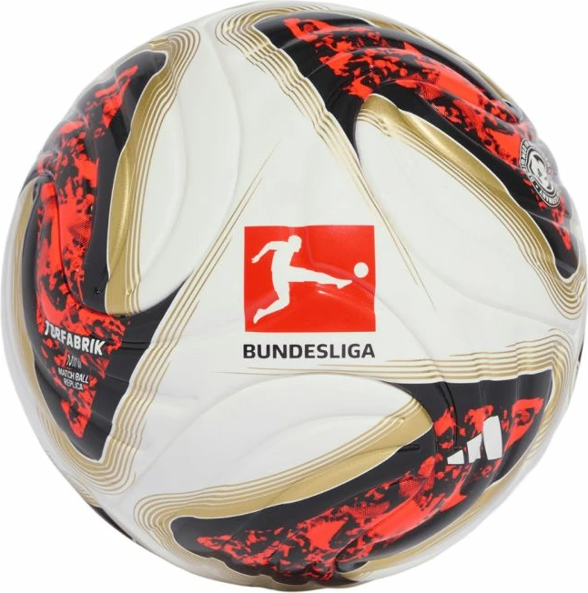 Top futbolli mini adidas Bundesliga Torfabrik 26/27, bardhë-portokalli-ari [Madhësia: 1]