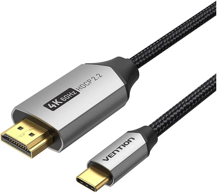 Kabëll Vention USB-C - HDMI 2.0, 4K 60Hz, 2m, zi