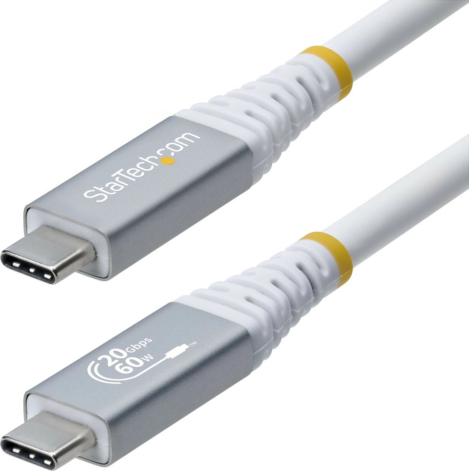 Kabëll USB-C StarTech USB4 Gen 2x2 20Gbps, 3m, 60W PD, 4K 120Hz, i bardhë