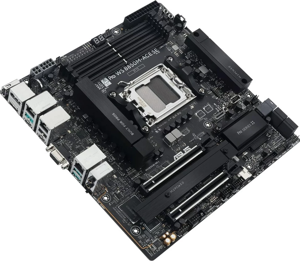 Pllakë amë ASUS PRO WS B850M-ACE SE, Socket AM5, ATX, 256 GB RAM, 10Gb Ethernet, E zezë