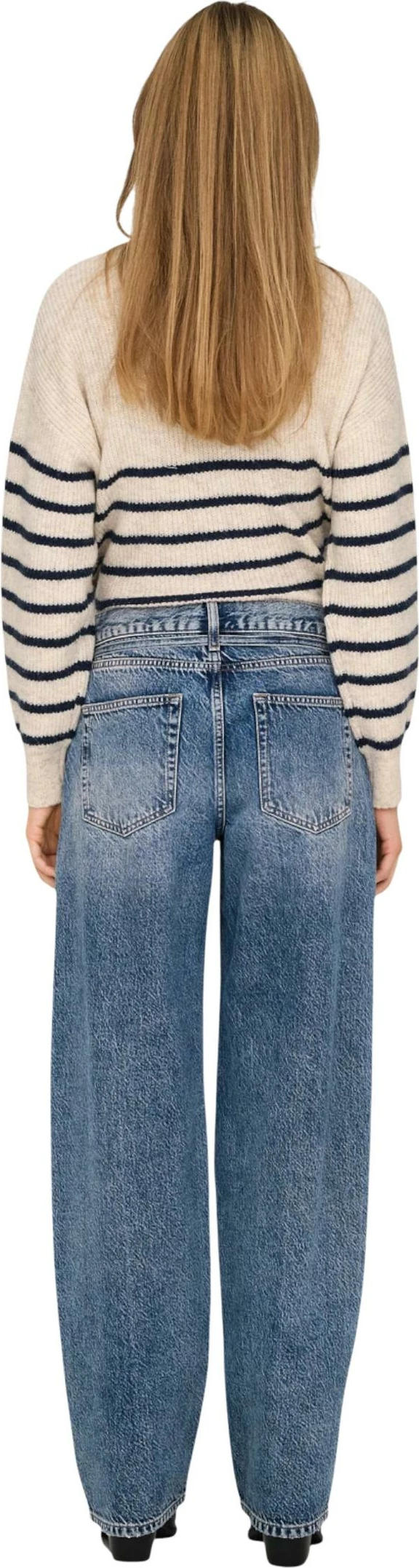 Xhinse për femra Only ONLGIANNA MW Straight DOT450, denim i çelët [Madhësia: 28/32]