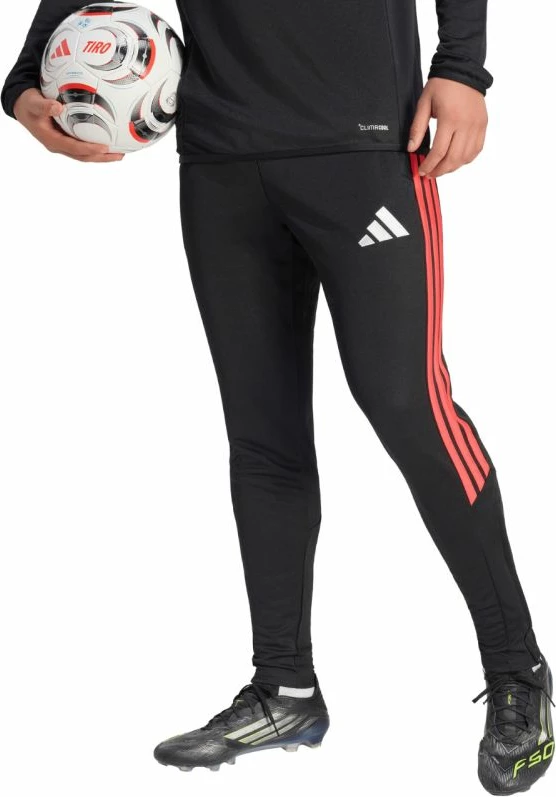 Pantallona sportive për meshkuj adidas, të zeza e të kuqe