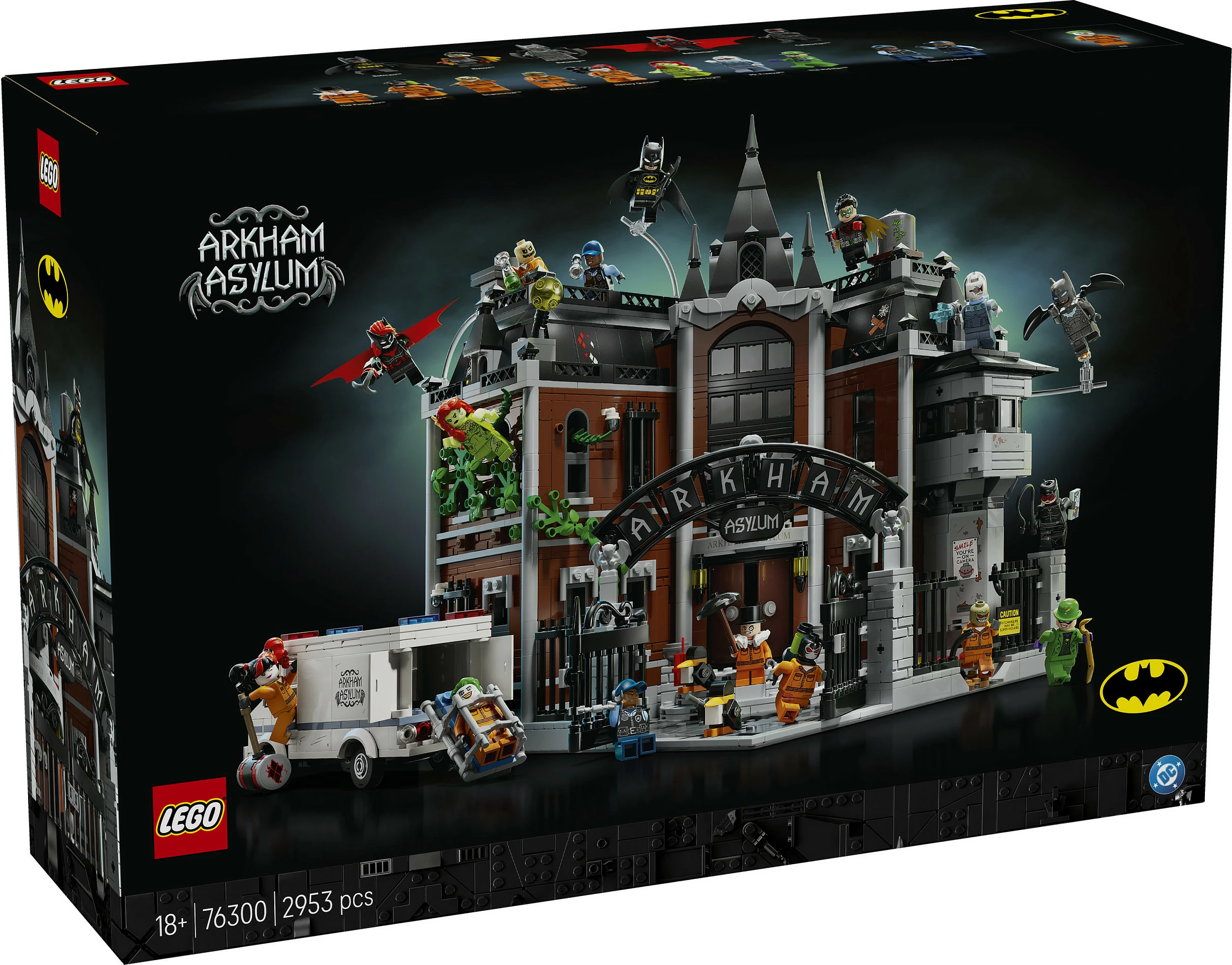 Set ndërtimi LEGO DC 76300 Batman Arkham Asylum, 2953 copë, shumëngjyrësh