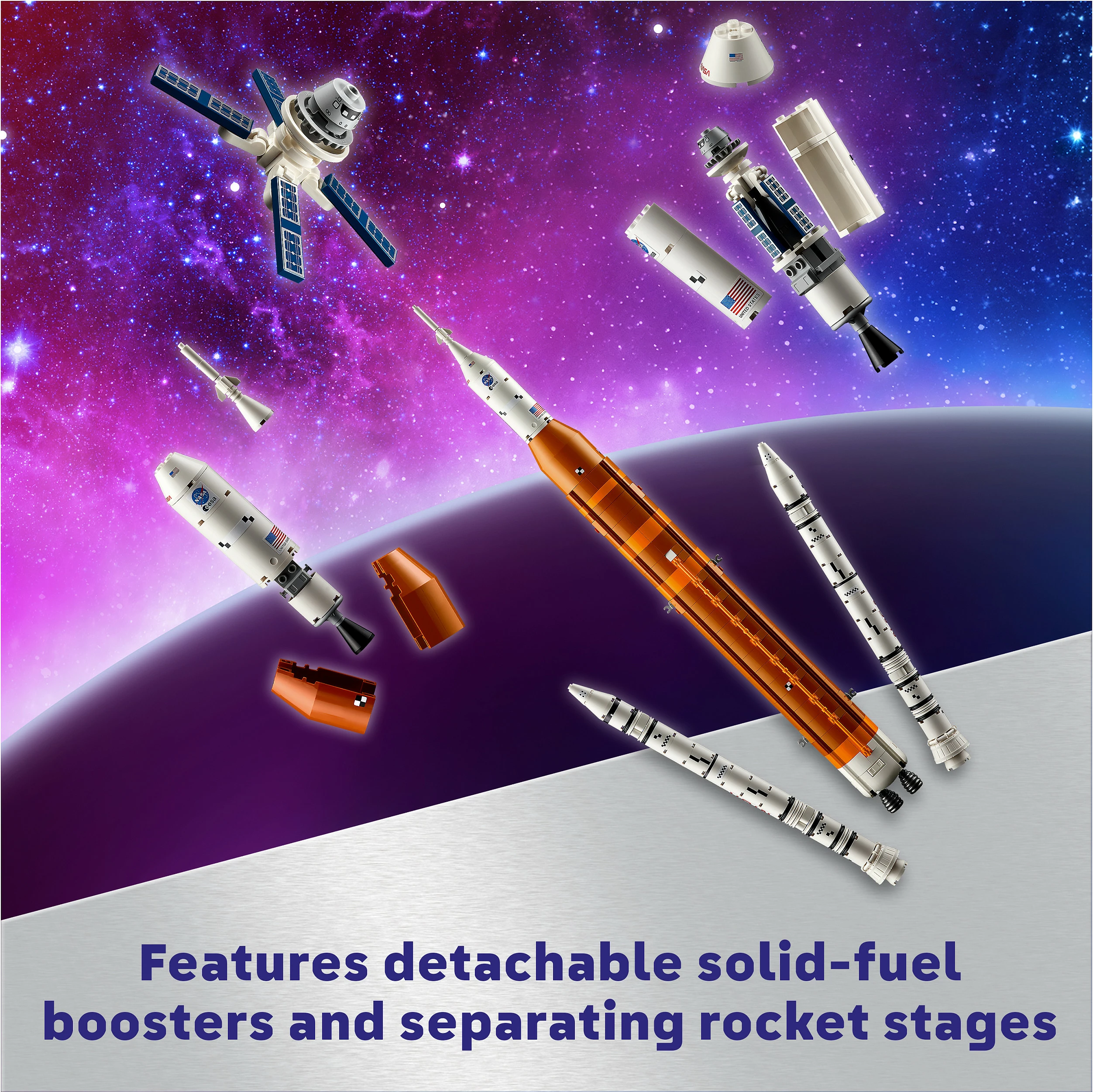 Set ndërtimi LEGO Icons NASA Artemis Space Launch System 10341, 3601 copë, multikolor